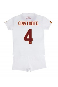 Fotbalové Dres AS Roma Bryan Cristante #4 Dětské Venkovní Oblečení 2022-23 Krátký Rukáv (+ trenýrky)